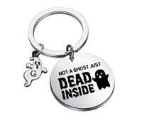 Zatibvy Schlüsselanhänger mit Aufschrift "Not A Ghost Just Dead Inside", Edelstahl, Cos Zubehör
