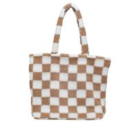 Zaya Tote Bag - Teddy Laptoptasche 16 Zoll - Checkered Beige