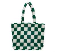 Zaya Tote Bag - Teddy Laptoptasche 16 Zoll - Checkered Green