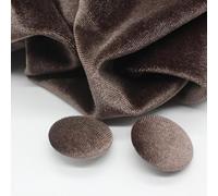 ZAZUZU 10 Stück 10-28 mm goldfarbener Samt runde Stoffknöpfe mit Stoff überzogen Samtknöpfe mit Metallschaft Knöpfe für Kleidung Basteln Nähen