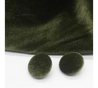 ZAZUZU 10 Stück 10-28 mm goldfarbener Samt runde Stoffknöpfe mit Stoff überzogen Samtknöpfe mit Metallschaft Knöpfe für Kleidung Basteln Nähen