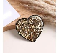 ZAZUZU 60/80mm 10 Stück Flagge Herz Eisen auf Applikationen für Kleidung Pailletten Eisen auf Patches für Jeans Jacke Nähen auf Pailletten Stickerei Patches