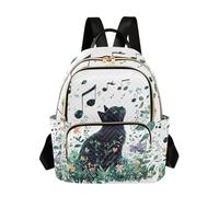 ZAZYXTJ Rucksack für Damen, gesteppt, Mini-Rucksack, modisch, leicht, Reisen, lässiger Rucksack, Katze, Medium, Gesteppte modische Rucksäcke