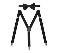 ZBHDEYG 1 Hosenträgerclip, 1 Fliege, Y-Förmige Hosenträger, Robuste Herren-Hosenträger, Elastische Verstellbare Hosenträger, Hosenträger, Metallclip-Hosenträger