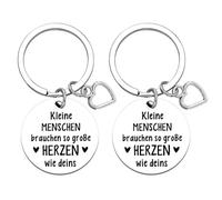 ZBHDEYG 2 Stück runde Schlüsselanhänger, Edelstahl-Schlüsselanhänger, Abschieds-Schlüsselanhänger, kreative Schlüsselanhänger, Schlüsselanhänger, Abschiedsgeschenke für Kollegen und Lehrer