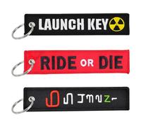 ZBHDEYG 3 Stück Schlüsselanhänger, bestickter gewebter Gepäckanhänger, personalisierter Schlüsselanhänger, Taschenanhänger, Anhängerzubehör, Anhänger-Schlüsselanhänger