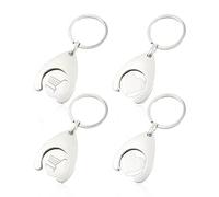 ZBHDEYG 4 Stück Schlüsselanhänger, Liebes-Schlüsselanhänger, Einkaufswagen-Schlüsselanhänger, Supermarkt-Einkaufswagen-Chip-Schlüsselanhänger