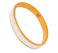 ZBIianxer Armband mit Schlammdiamanten Vintage Stil, Armreif mit Federverschluss, perfekt für Sommeroutfits und besondere Anlässe Armband mit Schlammdiamanten aus Stahl