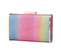 ZBIianxer Damen Clutch Tasche, Abendtasche, Regenbogen Abendhandtasche, Damen Party Hochzeits Clutch Geldbörse, Kette, Schulter Crossbody Taschen, Damen Abendtaschen