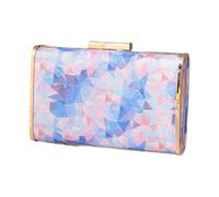ZBIianxer Damen Clutch Tasche, Abendtasche, Regenbogen Abendhandtasche, Damen Party Hochzeits Clutch Geldbörse, Kette, Schulter Crossbody Taschen, Damen Abendtaschen