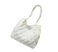 ZBIianxer Trendige, gesteppte Umhängetasche, geräumige Arbeitshandtasche aus Baumwolle für den Büroweg mit doppelter Tragemöglichkeit, geräumige Arbeitstasche für Damen