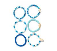 ZBIianxer Verspieltes weiches Ton Armband, multifunktionale elastische Perlen Handkette, geeignet für Jugendliche Frauen und Strandliebhaber, Ton Perlen Armband Set