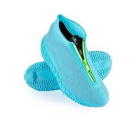 Zbksywa wasserdichte Schuhüberzüge für Regen Silikon-Überschuhe mit Reißverschluss rutschfesten Galoschen für Männer und Frauen