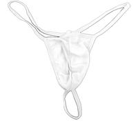 ZC8bdbd Herren G-String Tangas Netz-Unterwäsche Mikro T-Rücken Unterhose Slips Herren-Bikini Sexy Durchsichtige Spitzen-Unterwäsche, Weiss/opulenter Garten, Einheitsgröße