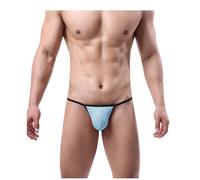 ZC8bdbd Herren-Tangas, sexy niedrige Taille, G-String, Bikini-Slip, Unterwäsche, Blau (Azure), Large