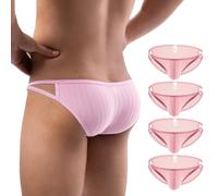 ZC8bdbd Sexy atmungsaktive Herren-Slips, Herren-Unterhose, Dessous, Gay-Unterwäsche, Sissy-Höschen, 4pink, Medium