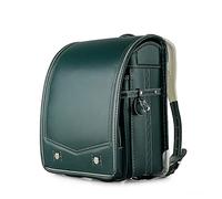 ZCBYBT Ransel Randoseru Japanische Schultaschen Große Kapazität Bookbag PU Leder Leichte Rucksack Für Mädchen Jungen,Grün