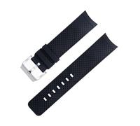 ZCCZJS 22mm gebogenes Ende Schnellveröffentlichungsband für IWC -Gurt Aquatimer Family Fluoro Gummi -Uhrband -Armband