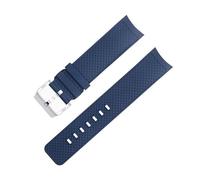 ZCCZJS 22mm gebogenes Ende Schnellveröffentlichungsband für IWC -Gurt Aquatimer Family Fluoro Gummi -Uhrband -Armband