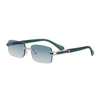 ZCCZJS Kleine rechteckige randlose Sonnenbrille Männer Luxus rahmenlose Sonnenbrille Schatten