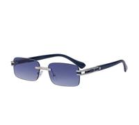 ZCCZJS Kleine rechteckige randlose Sonnenbrille Männer Luxus rahmenlose Sonnenbrille Schatten