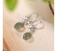 ZCCZJS Ohrringe für Frauen, chinesische Ohrringe Saphire Persönlichkeit Schmetterling Temperament weibliche Ohrringe weiße Jade