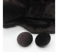 ZCHNB 10 Stück 10-28 mm goldfarbener Samt, runde Stoffknöpfe, mit Stoff überzogen, Samtknöpfe mit Metallschaft, Knöpfe für Kleidung, Basteln, Nähen