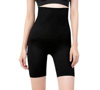 ZCJ Bauchweg Unterhose Damen Hohe Taille Shapewear Body Shaper Miederhose Nahtlos Figurformend mit Bein für Bauchkontrolle Oberschenkel und Schutz vor Beinreibung | Schwarz XL/XXL