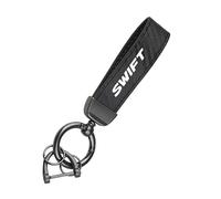 ZcwQfYA Auto Schlüsselbund Für Suzuki Swift,Auto Schlüsselanhänger PU Leder Schlüsselring Auto Styling Zubehör,A-Black