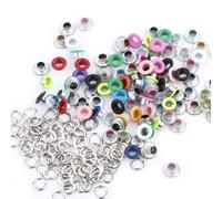ZDETGU 100 Stück 5 Mm Gemischte Metallösen für Scrapbooking, Lederhandwerk und Bekleidungszubehör (Gemischte Farbe)