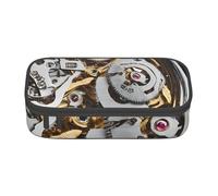 ZDFHKYDY Coral Reef Große Kapazität Büro Federmäppchen für Erwachsene, tragbare Schreibwarentasche für Stifte, Marker und Zubehör - 21 x 9,5 x 5 cm, Coole Steampunk-Getriebe, Einheitsgröße