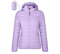 Zdoynto Steppjacke Damen Leichte Daunenjacke Packbare Puffer Jacke mit Kapuze Warme Winterjacke Lightweight Herbst Winter Übergang S-XXL