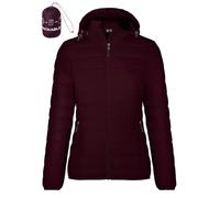 Zdoynto Steppjacke Damen Leichte Daunenjacke Packbare Puffer Jacke mit Kapuze Warme Winterjacke Lightweight Herbst Winter Übergang Winerod XL