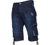 Enzo Herren Cargo Combat Denim Shorts 44 (Größe)