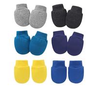 ZEACCT 6 Paar Neugeborene Baumwollhandschuhe, Baby Säugling Handschuhe, Neugeborene Kratzhandschuhe, Handschuh Säugling Kratzfäustel für 0-6 Monate Baby Jungen und Mädchen