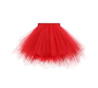 Zeagoo Damen tütü Rock Faschingskostüm Kurz Ballett Tutu Rockabilly DIY Tüll Rock Mini Rock Prinzessin Tutu