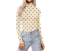 Zeagoo Rollkragenpullover Damen Langarm Dünne Rollkragenshirt Thermo Rolli | Rollkragen Langarmshirt｜Unterziehrolli für Winter/Herbst｜Turtleneck Shirt｜Geeignet für Freizeit/Alltag/Büro/Party｜XS-XXL
