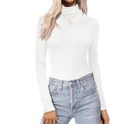 Zeagoo Rollkragenpullover Damen Langarm Dünne Rollkragenshirt Thermo Rolli | Rollkragen Langarmshirt｜Unterziehrolli für Winter/Herbst｜Turtleneck Shirt｜Geeignet für Freizeit/Alltag/Büro/Party｜XS-XXL