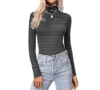 Zeagoo Rollkragenpullover Damen Langarm Dünne Rollkragenshirt Thermo Rolli | Rollkragen Langarmshirt｜Unterziehrolli für Winter/Herbst｜Turtleneck Shirt｜Geeignet für Freizeit/Alltag/Büro/Party｜XS-XXL