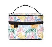 Zebra Bunte Make-up-Tasche, niedliche Kosmetiktaschen für Frauen, Kulturbeutel, große Reise-Make-up-Organizer-Tasche