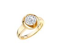 Zeeme Basic Ring 925/- Sterling Silber Zirkonia Weiß Glänzend (Größe: 052 (16,6))