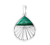 Zeeme - Anhänger 925/- Sterling Silber Malachit Charms & Kettenanhänger 1 ct Damen