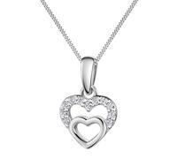 Zeeme Anhänger mit Kette 925/- Sterling Silber Zirkonia weiß