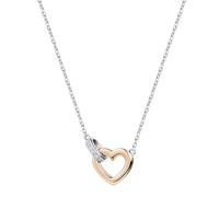 Zeeme Basic Damen Collier 925/- Sterling Silber 42+3cm Glänzend Zirkonia mehrfarbig 360250313