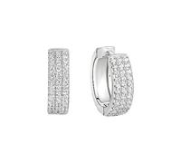 Zeeme Basic Damen Ohrringe 925/- Sterling Silber 1,6cm Glänzend Zirkonia weiß 064210010