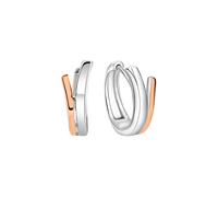 Zeeme Basic Klappcreolen 925/- Sterling Silber rhodiniert/rosé Einheitsgröße