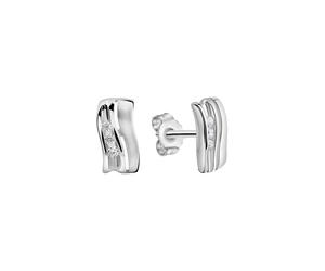 Zeeme Basic Ohrstecker 925/- Sterling Silber rhodiniert Zirkonia Einheitsgröße