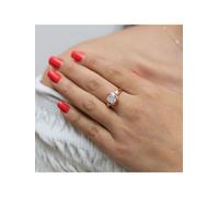 Zeeme Basic Ring 925/- Sterling Silber Zirkonia Weiß Glänzend (Größe: 062 (19,7))