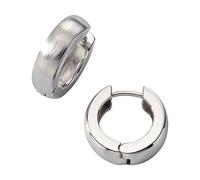 Zeeme Basic Unisex Ohrringe 925/- Sterling Silber 1,8cm rhodiniert weiß 500210129R