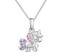 Zeeme for Kids Kinder Anhänger mit Kette 925/- Sterling Silber 36+2cm Glänzend Zirkonia mehrfarbig 500245644